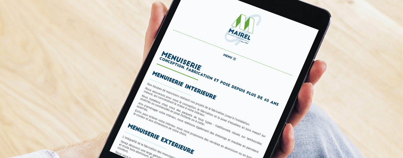 L'entreprise familiale Mairel a trois métiers : la menuiserie, la charpente - ossature bois et la couverture - zinguerie.