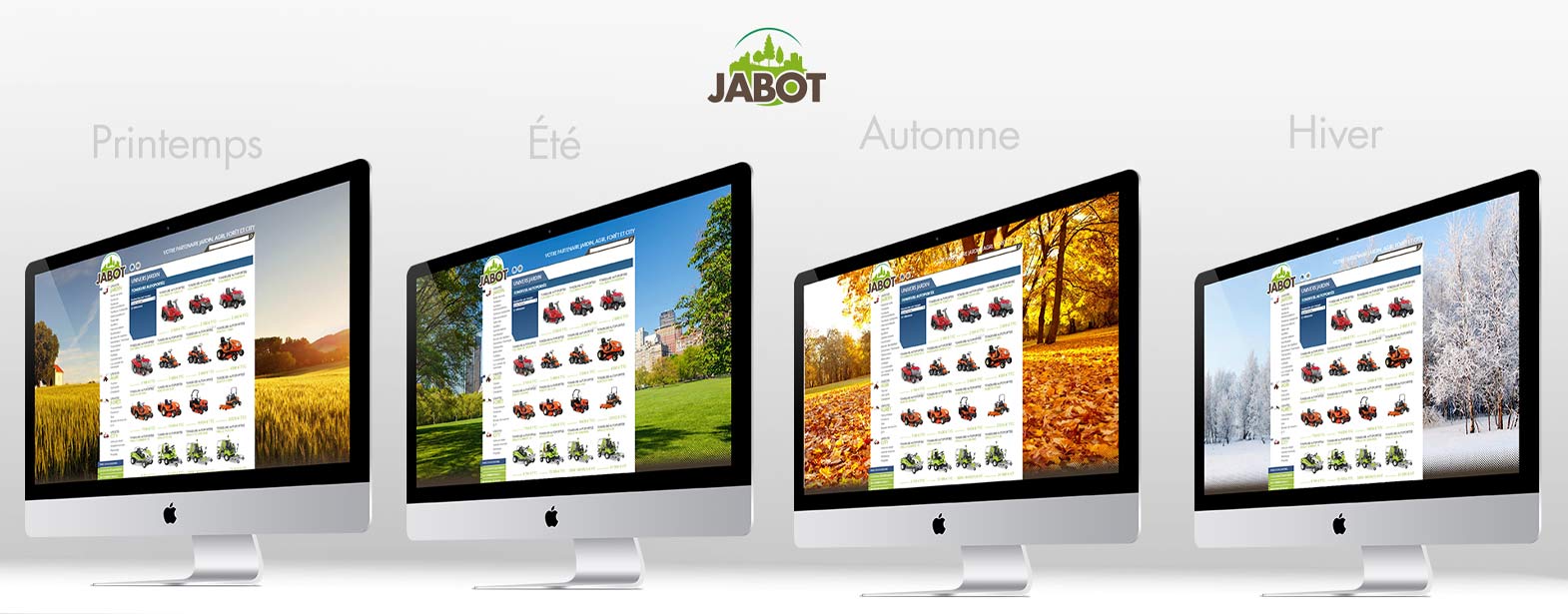 Création d’une identité visuelle pour les 50 ans de la société Jabot. Nous avons mis en place une charte graphique spécifique déclinée sur les véhicules, le bâtiment et sur le site internet.