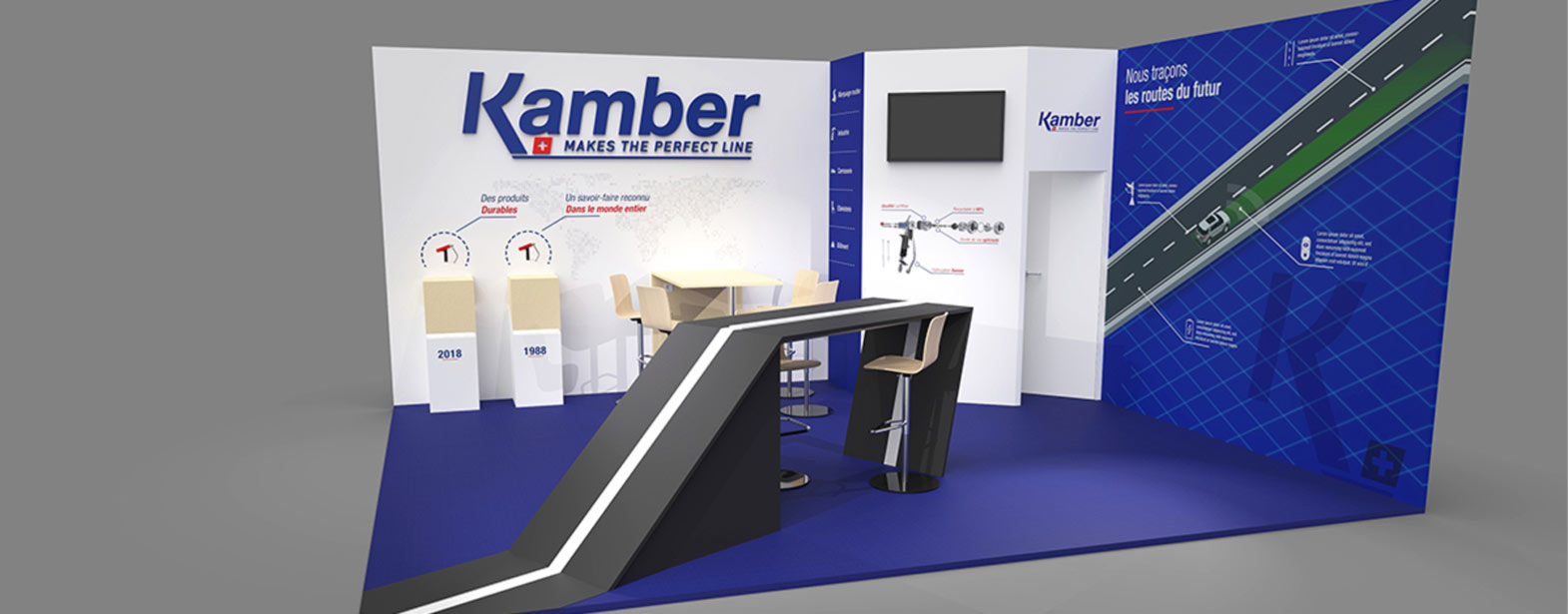 La société suisse Kamber est spécialisée dans la fabrication de pistolets de pulvérisation. Elle est présente dans le domaine du marquage routier, la carrosserie, l’industrie, l’ébénisterie et le bâtiment.